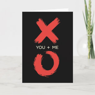 Minimalistische Xoxo You Me Love Karte