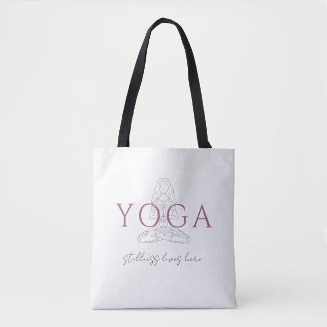 Minimalistische Yoga-Lehrerin Lotus-Pose-Illustrat (Vorderseite)