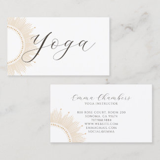 Minimalistische Yoga-Lehrerin Lotus-Pose-Illustrat Visitenkarte