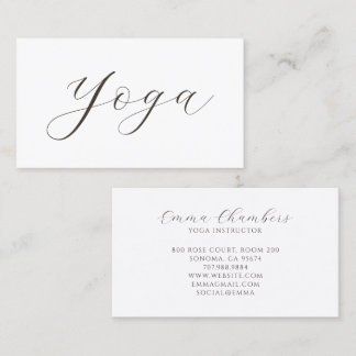 Minimalistische Yoga-Lehrerin Lotus-Pose-Illustrat Visitenkarte