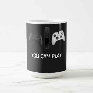 Minimalistische "You Can Play"-Spielcontroller-Tas Kaffeetasse