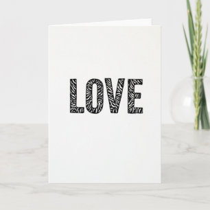 Minimalistische Zebraliebe-Karte Karte