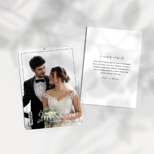 Minimalistische Zeitschrift Cover Wedding Dankeskarte