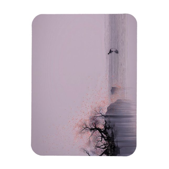 Minimalistische Zen-Landschaft Magnet (Vertikal)