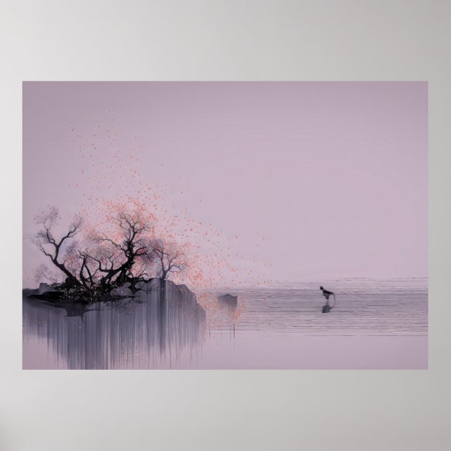 Minimalistische Zen-Landschaft Poster (Vorne)