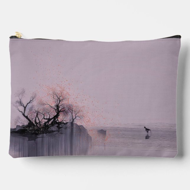 Minimalistische Zen-Landschaft Zubehörtasche (Vorderseite)