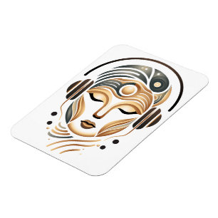 Minimalistische Zen-Musik Göttin Geometrisches Abs Magnet