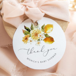 Minimalistische Zitronenbrause Geschenkanhänger