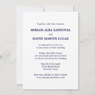 Minimalistische zweisprachige Hochzeit Einladung