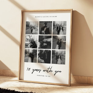 Minimalistischen 10-jährige Fotos Poster