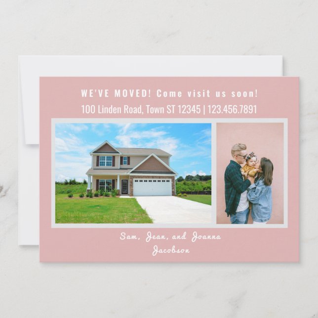 Minimalistischen 2 Fotos Wir bewegten uns Ankündig Ankündigung (Vorderseite)