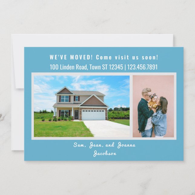 Minimalistischen 2 Fotos Wir bewegten uns Ankündig Ankündigung (Vorderseite)