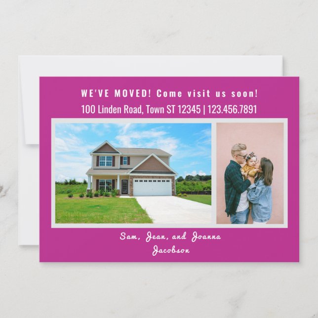 Minimalistischen 2 Fotos Wir bewegten uns Ankündig Ankündigung (Vorderseite)