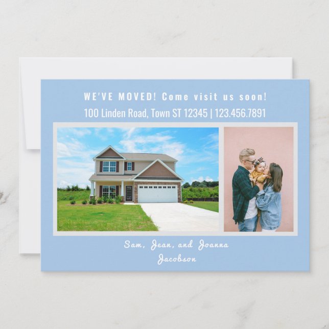 Minimalistischen 2 Fotos Wir bewegten uns Ankündig Ankündigung (Vorderseite)