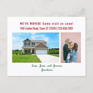 Minimalistischen 2 Fotos Wir bewegten uns Ankündig Postkarte