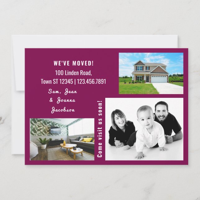 Minimalistischen 3 Fotos Wir bewegten uns Ankündig Ankündigung (Vorderseite)