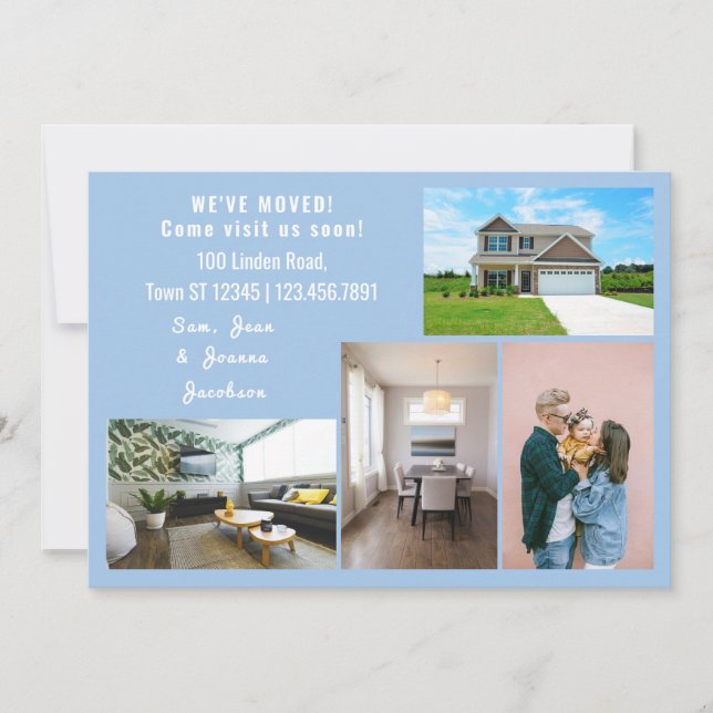 Minimalistischen 4 Fotos Wir bewegten uns Ankündig Ankündigung (Vorderseite)