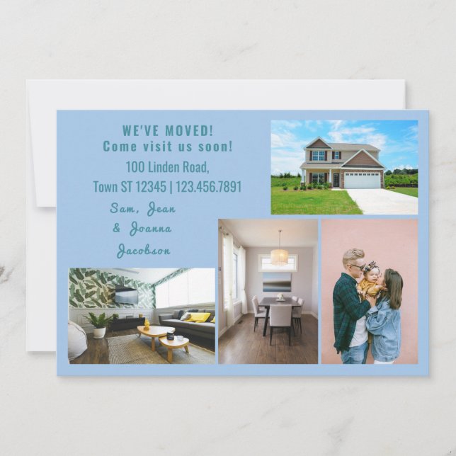 Minimalistischen 4 Fotos Wir bewegten uns Ankündig Ankündigung (Vorderseite)