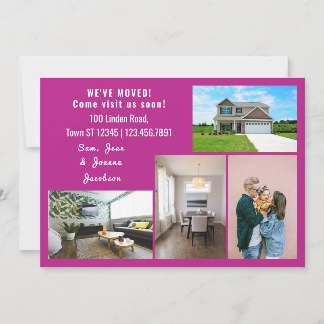 Minimalistischen 4 Fotos Wir bewegten uns Ankündig Ankündigung (Vorderseite)