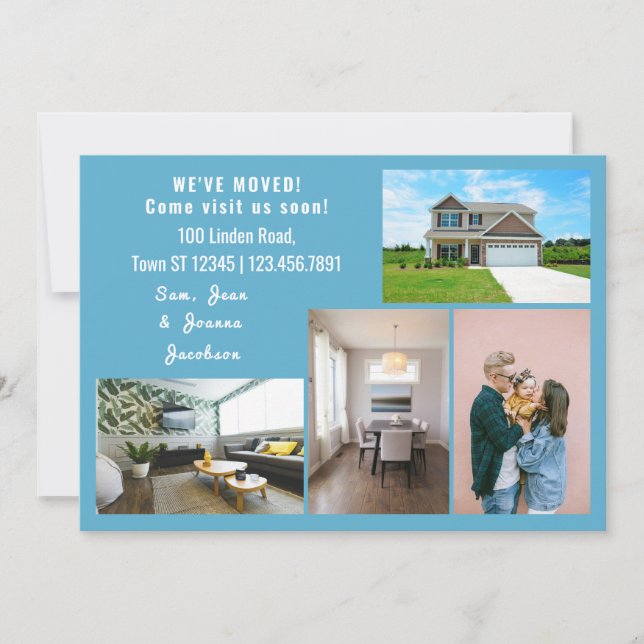 Minimalistischen 4 Fotos Wir bewegten uns Ankündig Ankündigung (Vorderseite)