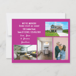 Minimalistischen 4 Fotos Wir bewegten uns Ankündig Postkarte