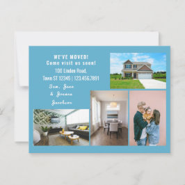 Minimalistischen 4 Fotos Wir bewegten uns Ankündig Postkarte