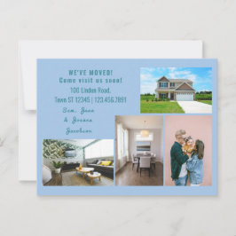 Minimalistischen 4 Fotos Wir bewegten uns Ankündig Postkarte