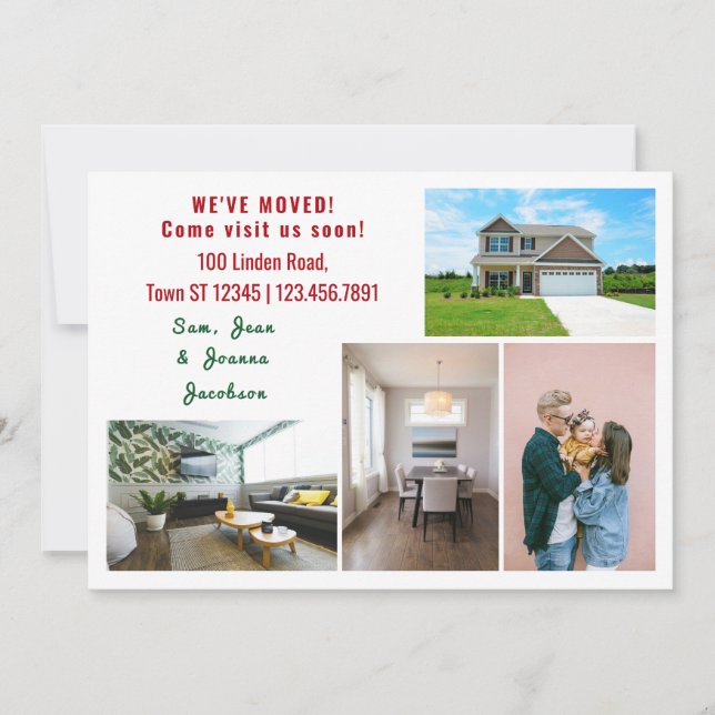 Minimalistischen 5 Fotos Wir bewegten uns Ankündig Ankündigung (Vorderseite)