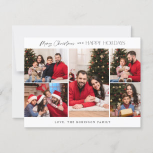 Minimalistischen fünf Foto Frohe Weihnachten - Kle