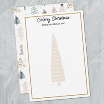 Minimalistischer 3,5x5-Zoll-Weihnachtsbaum illustr
