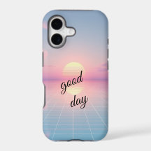 Minimalistischer 80er-Sonnenuntergang-Grid "Guter