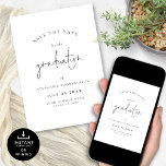 Minimalistischer Abschluss 2024 Save the Date<br><div class="desc">Minimalistischer Abschluss 2024 Save the Date. Verfügbar in digitaler Form und gedruckt. Eine informelle Set-Typografie in schwarz für die Hauptüberschrift Abschluss ergänzt die Erholung des Textes,  die Sie leicht personalisieren können.</div>