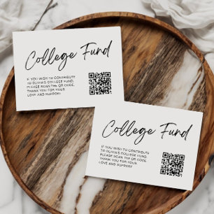 Minimalistischer Abschluss des QR-Codes Begleitkarte