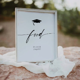 Minimalistischer Abschluss Food Pedestal-Zeichen Sockelschild