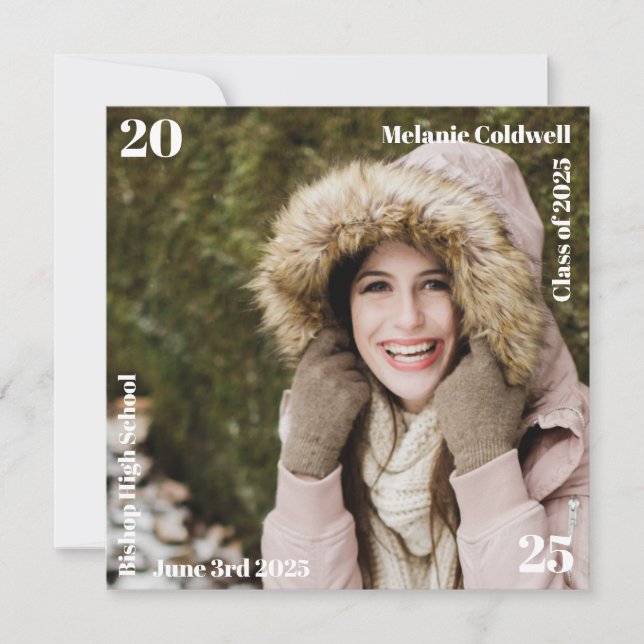 Minimalistischer Abschluss für moderne Fotosammlun Ankündigung (Vorderseite)