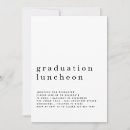 Minimalistischer Abschluss Luncheon Einladung
