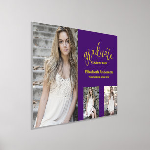 Minimalistischer Abschluss mit 3 Fotos Foliendrucke