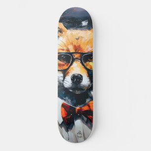 Minimalistischer Abstrakter Fuchs Skateboard