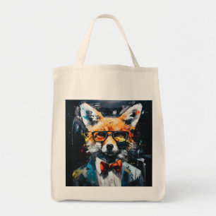 Minimalistischer Abstrakter Fuchs Tragetasche
