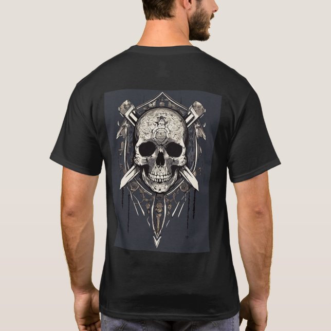 Minimalistischer Abstrakter T - Shirt (Rückseite)