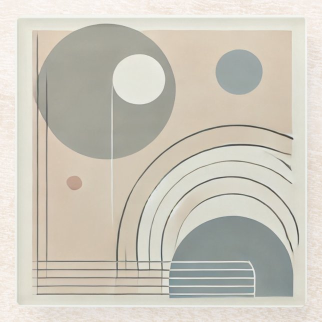 Minimalistischer Abstrakter Untersetzer (Vorderseite)