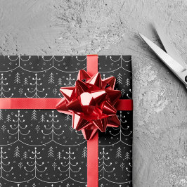 Minimalistischer Abstrakter Weihnachtsbaum Geschenkpapier