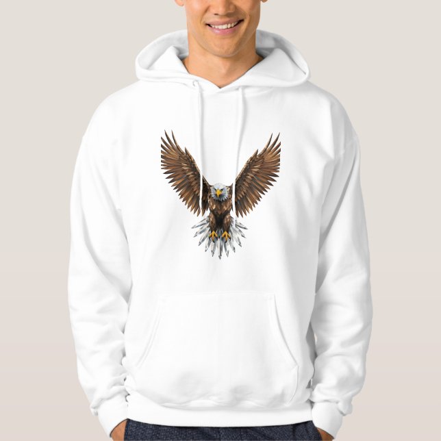 Minimalistischer Adler Hoodie (Vorderseite)