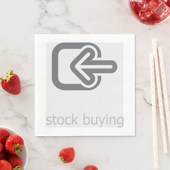 Minimalistischer Aktienkauf Modernes Finanzsymbol Serviette (Von Creator hochgeladen)