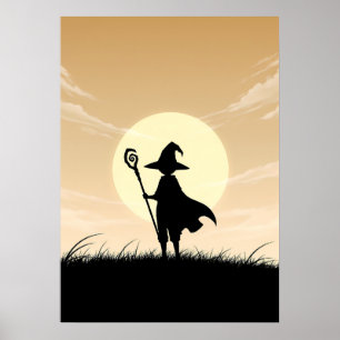 Minimalistischer Anime-Magier Poster