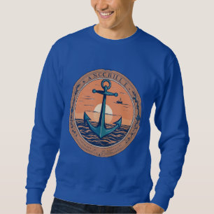 Minimalistischer Anker - Symbol der Festigkeitsges Sweatshirt