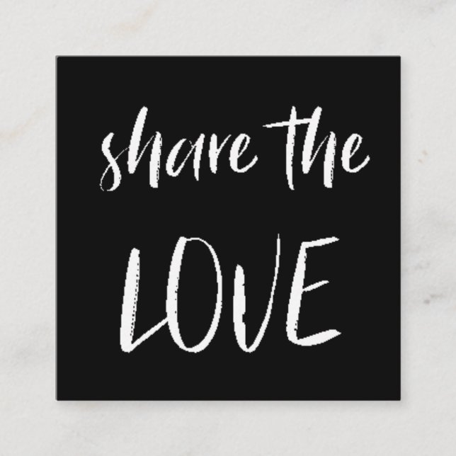 Minimalistischer Anteil an der Liebe | Loyalitätsk Quadratische Visitenkarte (Vorderseite)