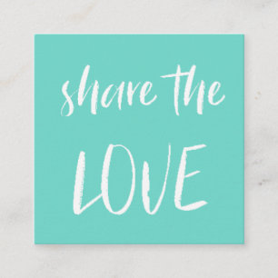 Minimalistischer Anteil an der Liebe   Loyalitätsk Quadratische Visitenkarte