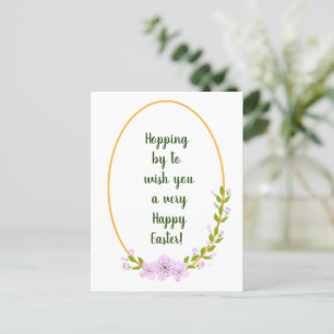 Minimalistischer Apfelbaum-Blüten-Feiertag Ostern Postkarte
