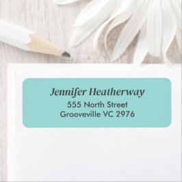 Minimalistischer Aqua-Blau-individuelle Name